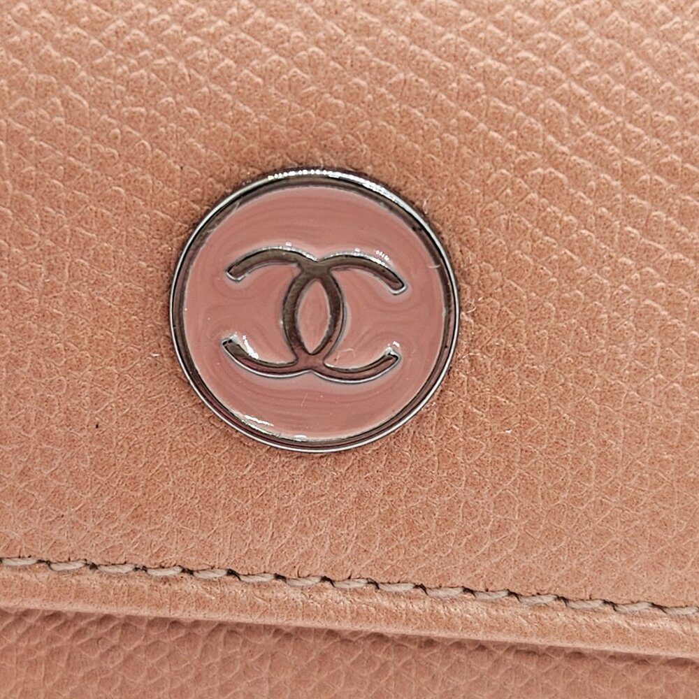 Chanel Short Leather Tri-Fold Wallet Authentic - Picture 11 of 13